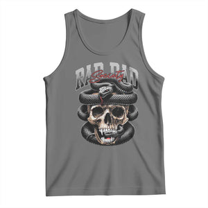 Funny Rad Dad Society Tank Top Dad Life Skull Snake Fathers Day TS11 Black Heather Print Your Wear