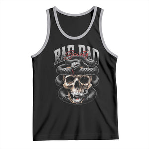 Funny Rad Dad Society Tank Top Dad Life Skull Snake Fathers Day TS11 Black Athletic Heather Print Your Wear