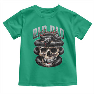 Funny Rad Dad Society Toddler T Shirt Dad Life Skull Snake Fathers Day TS11 Irish Green Print Your Wear
