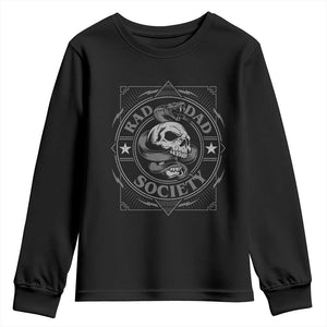 Funny Rad Dad Society Youth Sweatshirt Vintage Skull Snake Fathers Day TS11 Black Print Your Wear