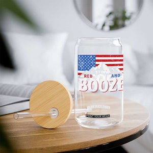 Funny Red White And Booze Glass Can 4th Of July Beer American Flag TS11 Print Your Wear