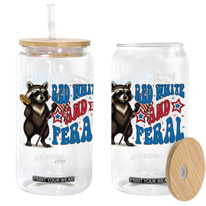 Funny Red White And Feral Glass Can Raccoon 4th of July Patriotic TS11 Black Print Your Wear
