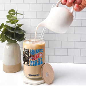 Funny Red White And Feral Glass Can Raccoon 4th of July Patriotic TS11 Print Your Wear