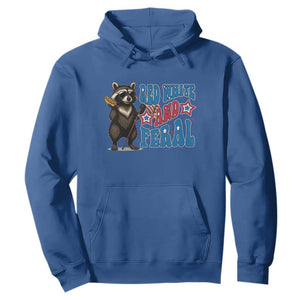 Funny Red White And Feral Hoodie Raccoon 4th of July Patriotic TS11 Royal Blue Print Your Wear