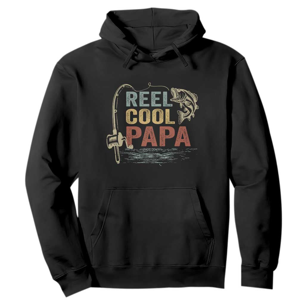 Funny Reel Cool Papa Hoodie Fishing Dad Fisherman Father's Day TS11 Black Print Your Wear