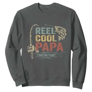 Funny Reel Cool Papa Sweatshirt Fishing Dad Fisherman Father's Day TS11 Print Your Wear