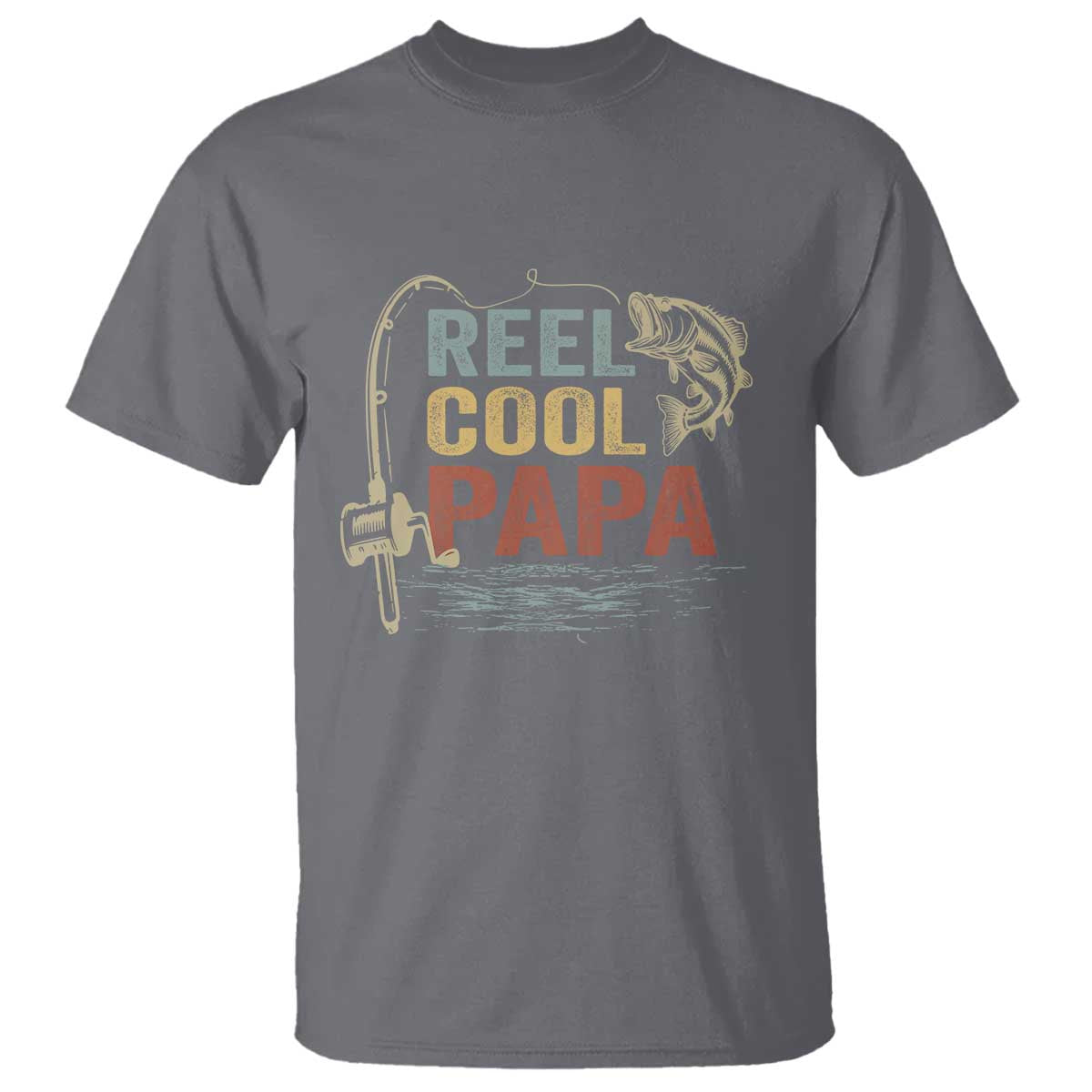 Funny Reel Cool Papa T Shirt Fishing Dad Fisherman Father's Day TS11 Print Your Wear