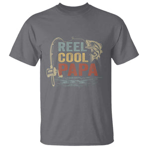 Funny Reel Cool Papa T Shirt Fishing Dad Fisherman Father's Day TS11 Charcoal Print Your Wear
