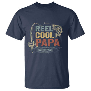 Funny Reel Cool Papa T Shirt Fishing Dad Fisherman Father's Day TS11 Navy Print Your Wear