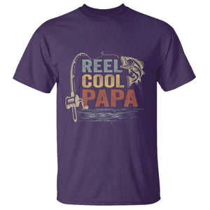 Funny Reel Cool Papa T Shirt Fishing Dad Fisherman Father's Day TS11 Purple Print Your Wear