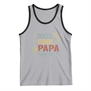 Funny Reel Cool Papa Tank Top Fishing Dad Fisherman Father's Day TS11 Print Your Wear
