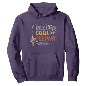Funny Reel Cool Peepaw Hoodie Fishing Grandpa Fisherman Father's Day TS11 Purple Print Your Wear