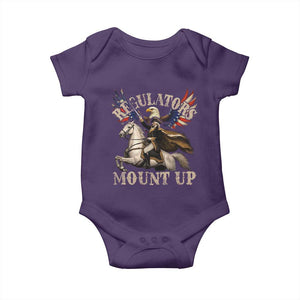 Funny Regulators Mount Up 4th Of July George Washington Baby Onesie American Flag Eagle TS11 Purple Print Your Wear