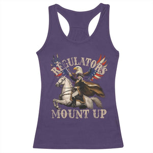 Funny Regulators Mount Up 4th Of July George Washington Racerback Tank Top American Flag Eagle TS11 Purple Print Your Wear