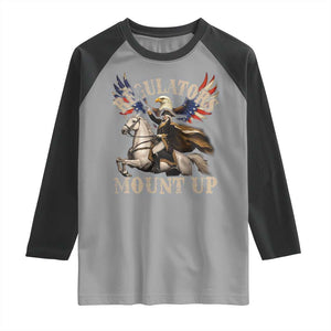 Funny Regulators Mount Up 4th Of July George Washington Raglan Shirt American Flag Eagle TS11 Sport Gray Black Print Your Wear