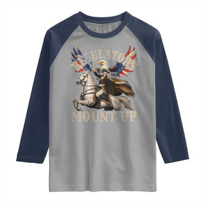 Funny Regulators Mount Up 4th Of July George Washington Raglan Shirt American Flag Eagle TS11 Sport Gray Navy Print Your Wear