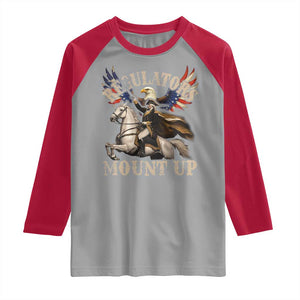 Funny Regulators Mount Up 4th Of July George Washington Raglan Shirt American Flag Eagle TS11 Sport Gray Red Print Your Wear