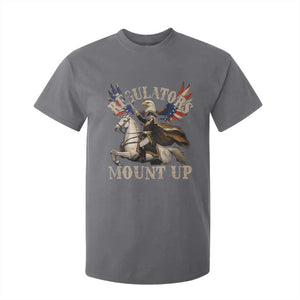 Funny Regulators Mount Up 4th Of July George Washington T Shirt For Kid American Flag Eagle TS11 Charcoal Print Your Wear