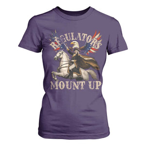Funny Regulators Mount Up 4th Of July George Washington T Shirt For Women American Flag Eagle TS11 Purple Print Your Wear