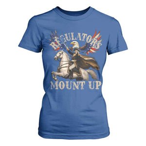 Funny Regulators Mount Up 4th Of July George Washington T Shirt For Women American Flag Eagle TS11 Royal Blue Print Your Wear