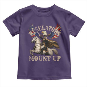 Funny Regulators Mount Up 4th Of July George Washington Toddler T Shirt American Flag Eagle TS11 Purple Print Your Wear