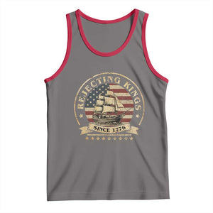 Funny Rejecting Kings Since 1773 Tank Top Vintage Patriotic USA TS11 Deep Heather Red Print Your Wear