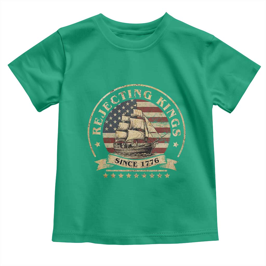 Funny Rejecting Kings Since 1773 Toddler T Shirt Vintage Patriotic USA TS11 Irish Green Print Your Wear