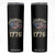 Funny Rejecting Kings Since 1776 Skinny Tumbler Vintage American Flag TS11 Black Print Your Wear