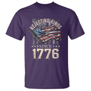 Funny Rejecting Kings Since 1776 T Shirt Vintage American Flag TS11 Purple Print Your Wear