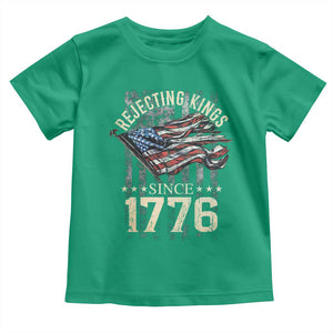 Funny Rejecting Kings Since 1776 Toddler T Shirt Vintage American Flag TS11 Irish Green Print Your Wear