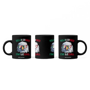 Funny Relax Gringo Im Legal Coffee Mug Cinco De Mayo Mexican Immigrant Bald Eagle TS11 Print Your Wear