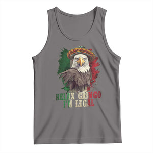 Funny Relax Gringo I'm Legal Tank Top Cinco De Mayo Mexican Immigrant Eagle TS11 Deep Heather Print Your Wear