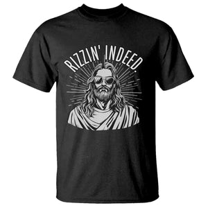 Funny Religious Christian Jesus Meme T Shirt Rizzin Indeed TS11 Black Print Your Wear