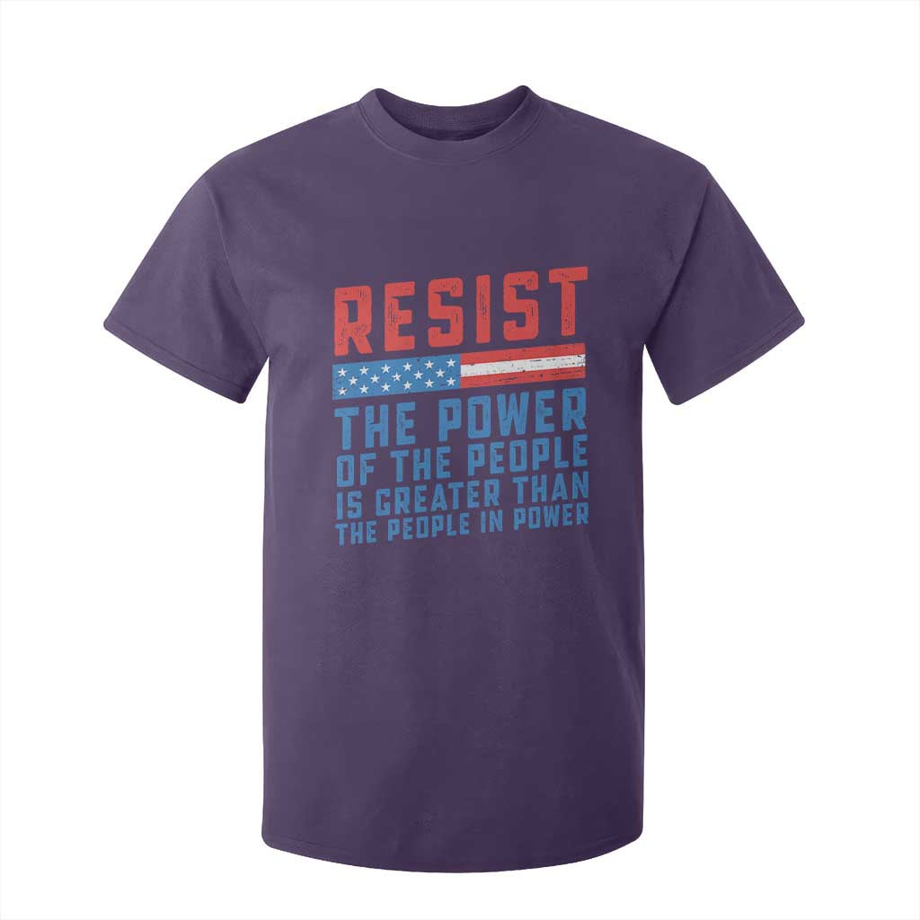 Funny Resist The Power Of The People Is Greater Than The People In Power T Shirt For Kid TS11 Purple Print Your Wear
