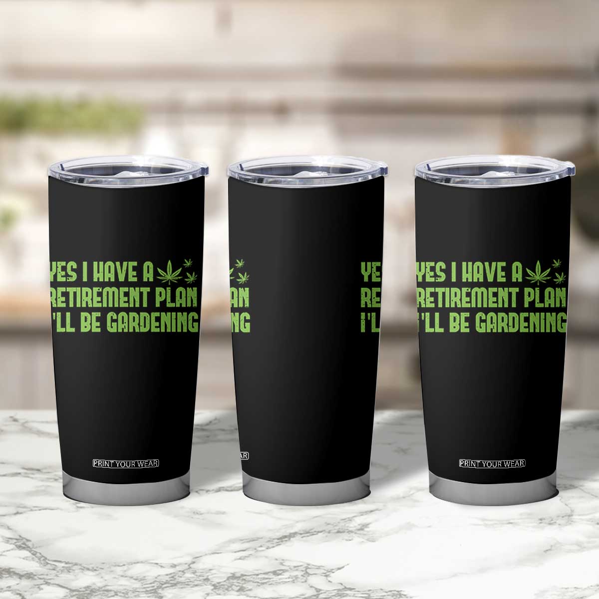 Funny Retired Weed Lovers Tumbler Cup I Have a Retirement Plan Gardening Marijuana 420 Gift TS10 Print Your Wear