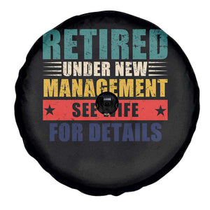 Funny Retirement Gifts Spare Tire Cover Retired Under New Management See Wife for Details TS10 Print Your Wear