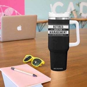 Funny Retirement Presents Tumbler With Handle Retired Under New Management See Wife for Details TS10 Print Your Wear