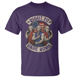 Funny Right to Bare Arms Founding Fathers T Shirt 4th of July Patriotic Celebrations TS10 Purple Print Your Wear