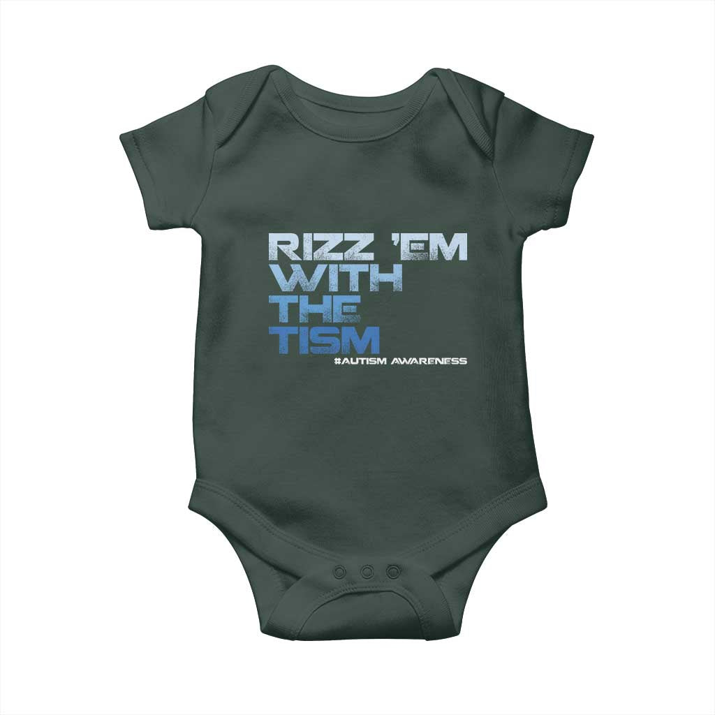 Funny Rizz Em With The Tism Baby Onesie Meme Autistic Autism Awareness TS10 Print Your Wear