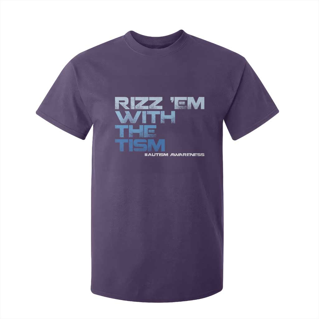 Funny Rizz Em With The Tism T Shirt For Kid Meme Autistic Autism Awareness TS10 Purple Print Your Wear