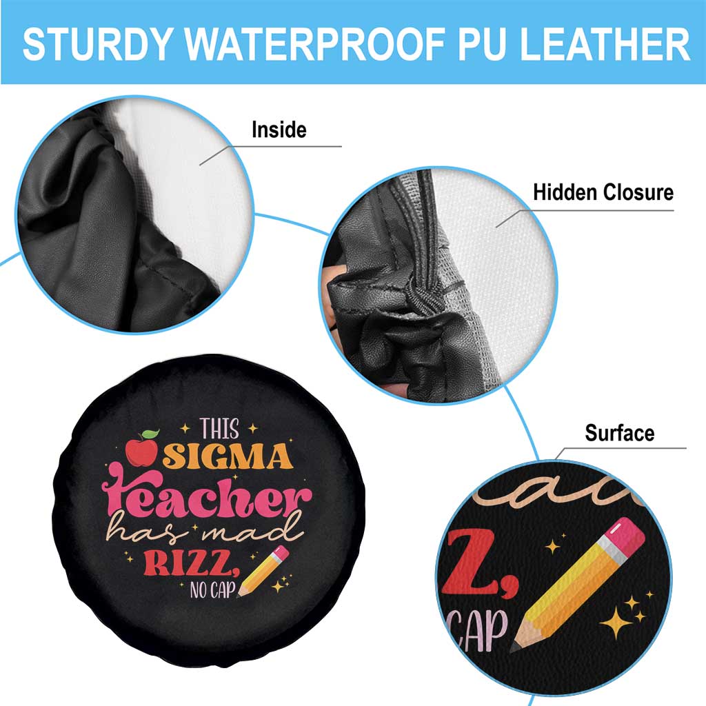 Funny Rizz Teacher Spare Tire Cover This Sigma Teacher Has Mad Rizz No Cap TS11 Print Your Wear