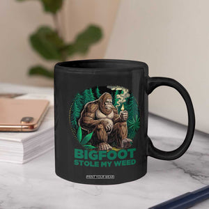 Funny Sasquatch Marijuana Coffee Mug Bigfoot Stole My Weed Vintage 420 TS02 Print Your Wear