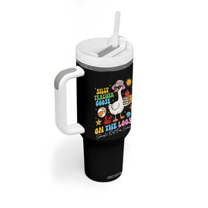 Funny School's Out For Summer Teacher Tumbler With Handle Silly Teacher Goose On The Loose Summer Break TS11 Print Your Wear