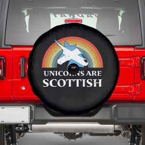 Funny Scotland Pride Unicorn Spare Tire Cover Unicorns Are Scottish Rainbow TS11 Black Print Your Wear