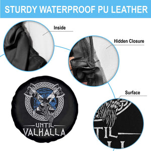 Funny Scottish Viking Spare Tire Cover Until Valhalla Vintage Scottish Flag Skull TS11 Print Your Wear