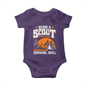 Funny Scout Baby Onesie Being A Scout Is Not A Hobby Survival Skill Adventure TS02 Purple Print Your Wear