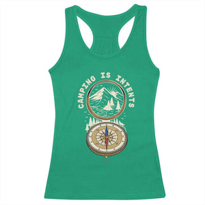 Funny Scout Camping Racerback Tank Top Camper Is Intents Compass Hiking Outdoors Adventure TS02 Irish Green Print Your Wear