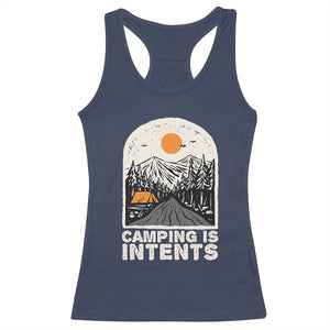 Funny Scout Camping Racerback Tank Top Camping Is Intents Hiking Outdoors Adventure TS02 Navy Print Your Wear