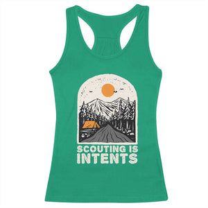 Funny Scout Camping Racerback Tank Top Scouting Is Intents Hiking Camper Outdoors Adventure TS02 Irish Green Print Your Wear
