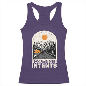Funny Scout Camping Racerback Tank Top Scouting Is Intents Hiking Camper Outdoors Adventure TS02 Purple Print Your Wear
